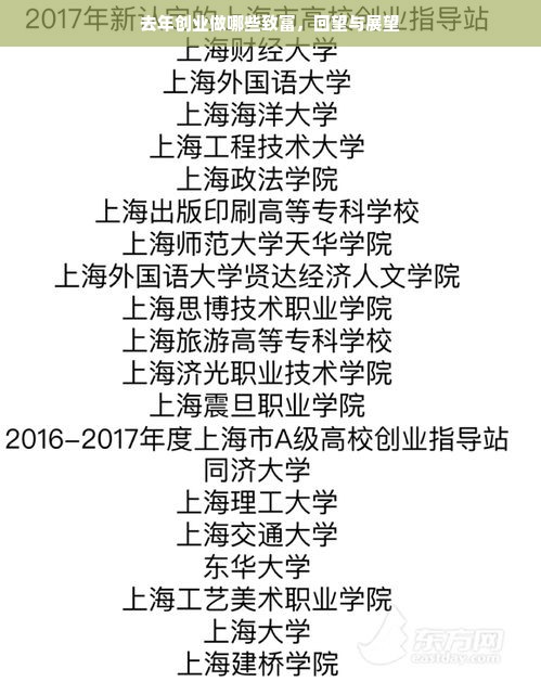 去年创业做哪些致富，回望与展望