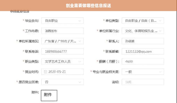 创业需要做哪些信息报送