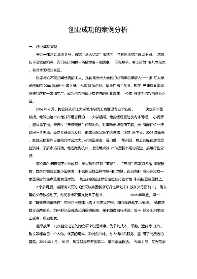 创业意外成功的实例