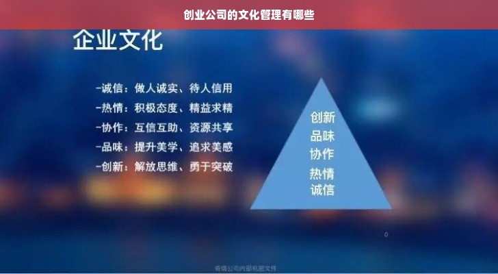 创业公司的文化管理有哪些