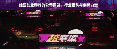 经营创业游戏的公司概览，行业巨头与创新力量