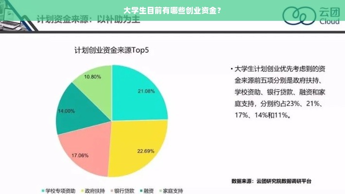 大学生目前有哪些创业资金？