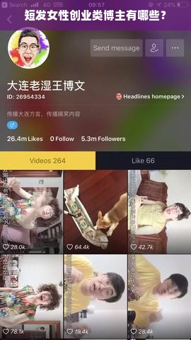 短发女性创业类博主有哪些？