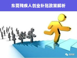 东莞残疾人创业补贴政策解析