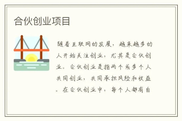 创业合作伙伴的项目探索