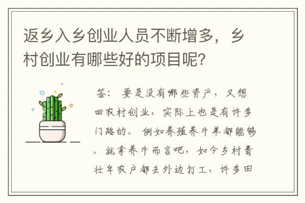 85后回乡创业项目一览