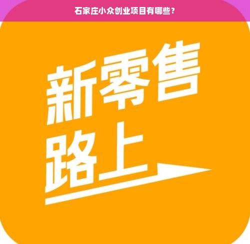 石家庄小众创业项目有哪些？