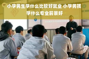 小学男生学什么比较好就业 小学男孩学什么专业前景好