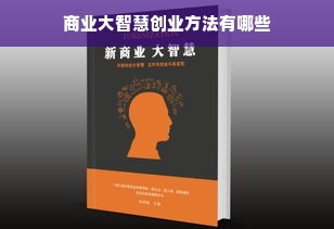 商业大智慧创业方法有哪些