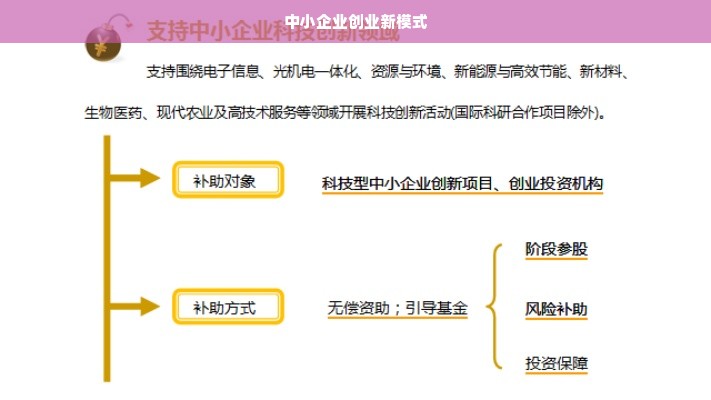 中小企业创业新模式