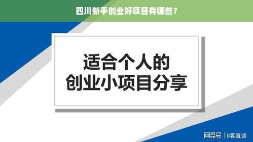 四川新手创业好项目有哪些？