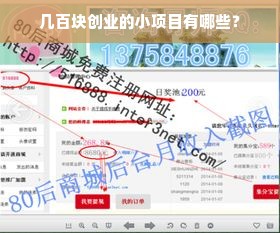 几百块创业的小项目有哪些？