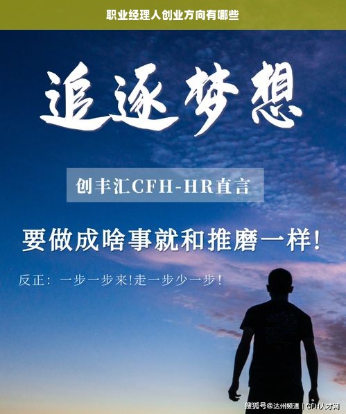 职业经理人创业方向有哪些