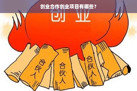 创业合作创业项目有哪些？