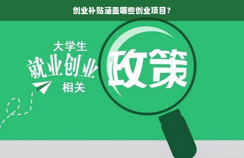 创业补贴涵盖哪些创业项目？