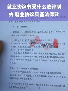 就业协议书受什么法律制约 就业协议具备法律效应吗