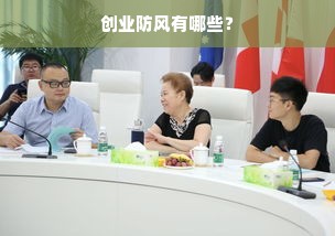 创业防风有哪些？