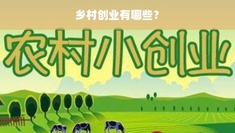 乡村创业有哪些？