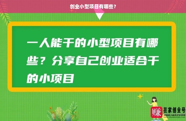 创业小型项目有哪些？