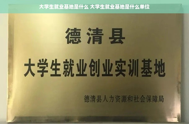 大学生就业基地是什么 大学生就业基地是什么单位