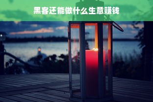 黑客还能做什么生意赚钱