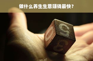 做什么养生生意赚钱最快？