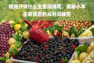 摆摊仔做什么生意赚钱呢，揭秘小本生意背后的高利润秘密