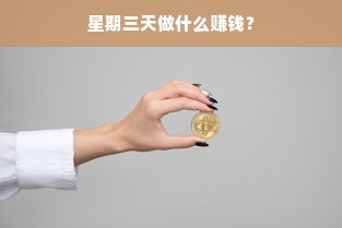 星期三天做什么赚钱？