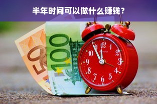 半年时间可以做什么赚钱？