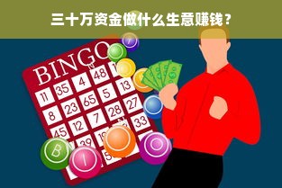 三十万资金做什么生意赚钱？