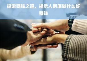 探索赚钱之道，揭示人到底做什么好赚钱