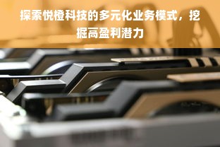 探索悦橙科技的多元化业务模式，挖掘高盈利潜力