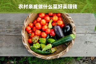 农村亲戚做什么菜好卖赚钱