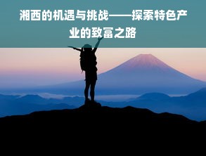 湘西的机遇与挑战——探索特色产业的致富之路