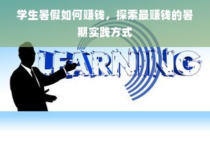 学生暑假如何赚钱，探索最赚钱的暑期实践方式